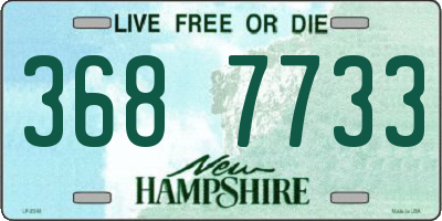 NH license plate 3687733