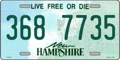 NH license plate 3687735