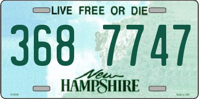 NH license plate 3687747