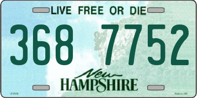 NH license plate 3687752