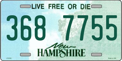 NH license plate 3687755