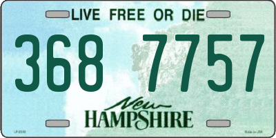 NH license plate 3687757
