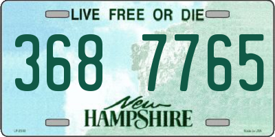 NH license plate 3687765