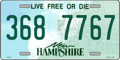 NH license plate 3687767