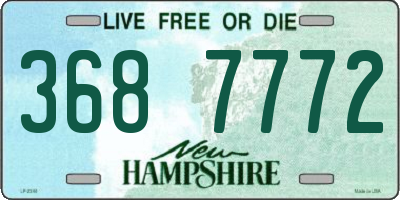 NH license plate 3687772