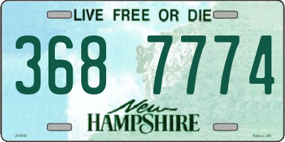 NH license plate 3687774