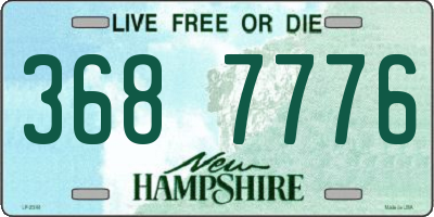 NH license plate 3687776