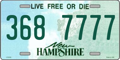 NH license plate 3687777