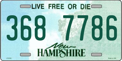 NH license plate 3687786