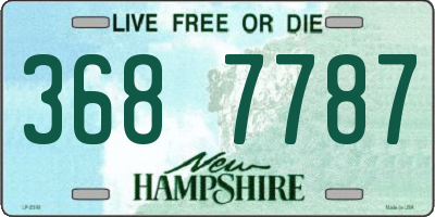 NH license plate 3687787