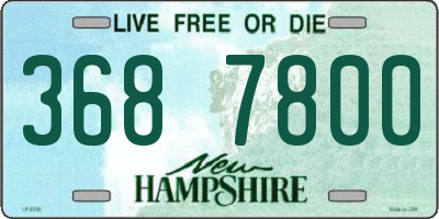 NH license plate 3687800