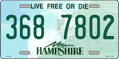 NH license plate 3687802