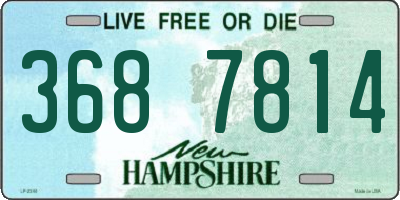 NH license plate 3687814