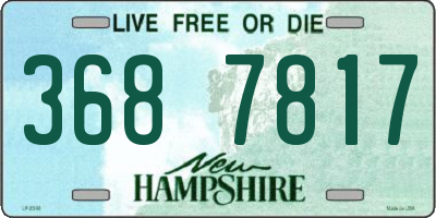NH license plate 3687817