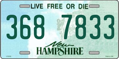 NH license plate 3687833