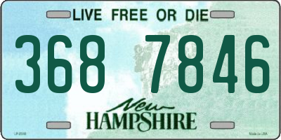 NH license plate 3687846