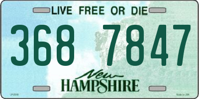 NH license plate 3687847
