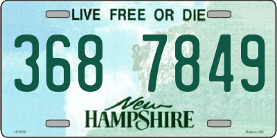 NH license plate 3687849
