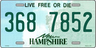 NH license plate 3687852