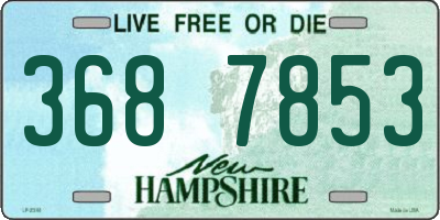 NH license plate 3687853