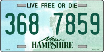NH license plate 3687859