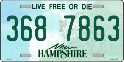 NH license plate 3687863