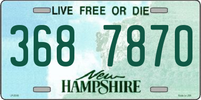 NH license plate 3687870