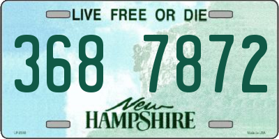 NH license plate 3687872