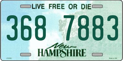 NH license plate 3687883