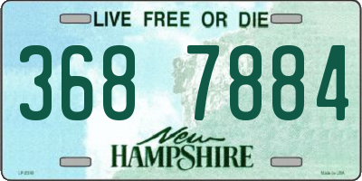 NH license plate 3687884