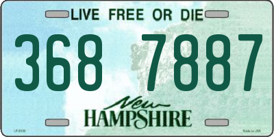 NH license plate 3687887