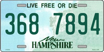 NH license plate 3687894