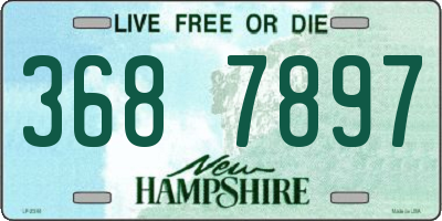 NH license plate 3687897