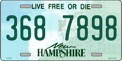 NH license plate 3687898