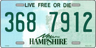 NH license plate 3687912