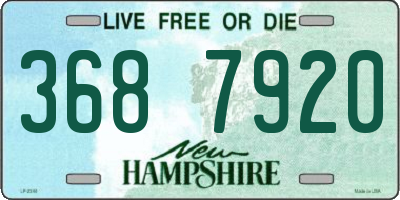 NH license plate 3687920