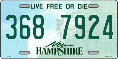 NH license plate 3687924