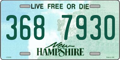 NH license plate 3687930