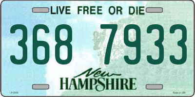 NH license plate 3687933