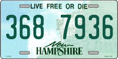 NH license plate 3687936