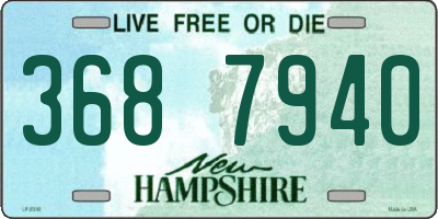 NH license plate 3687940
