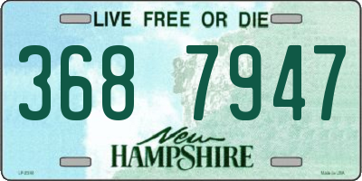 NH license plate 3687947