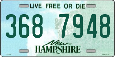 NH license plate 3687948