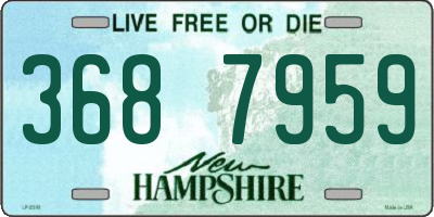 NH license plate 3687959