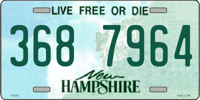NH license plate 3687964
