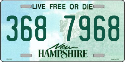 NH license plate 3687968