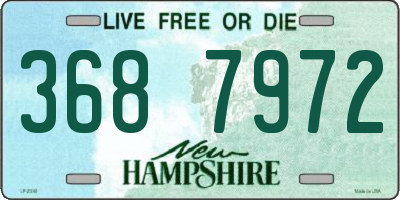 NH license plate 3687972