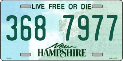 NH license plate 3687977