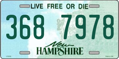 NH license plate 3687978