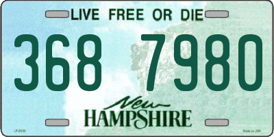 NH license plate 3687980